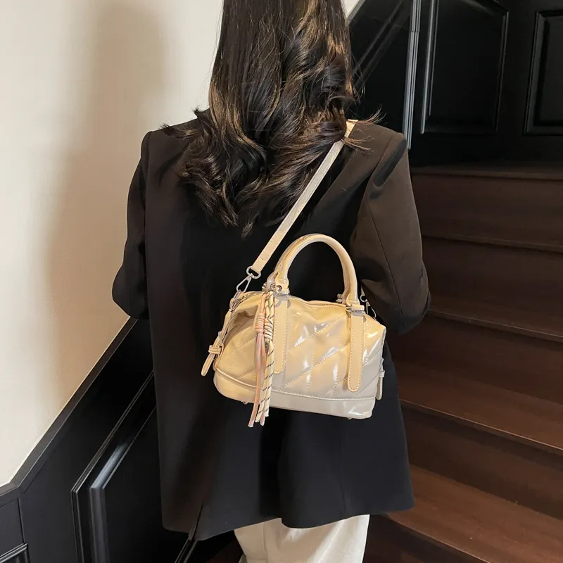 SWIMADE PU Handbag Women's Ecru/Black/Yellow/Sky Blue/Pink-27