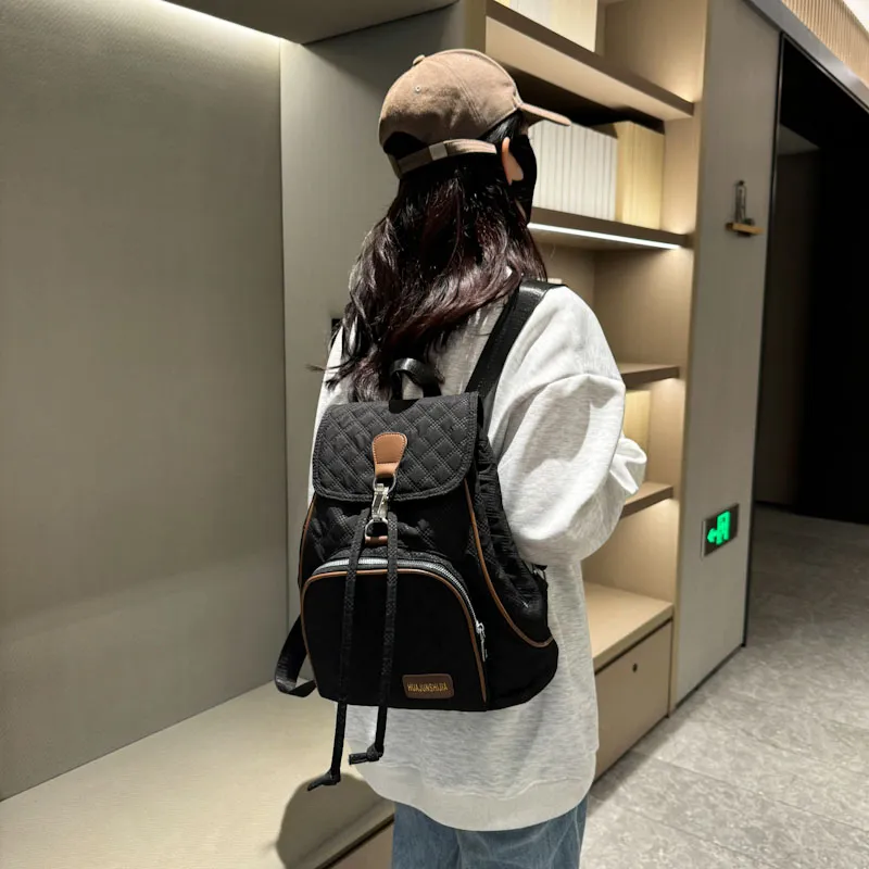 SWIMADE Oxford Backpack Women's Gray/Black/Pink/Peacock Blue/Yellow-10