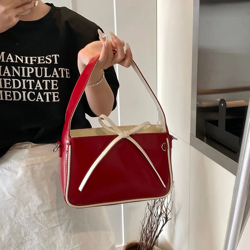 SWIMADE PU Handbag Women's White/Black/Red/Blue-17