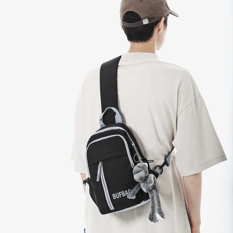 SWIMADE Nylon Sling Bag Regular Unisex Black/White Green/White Red/Green-5