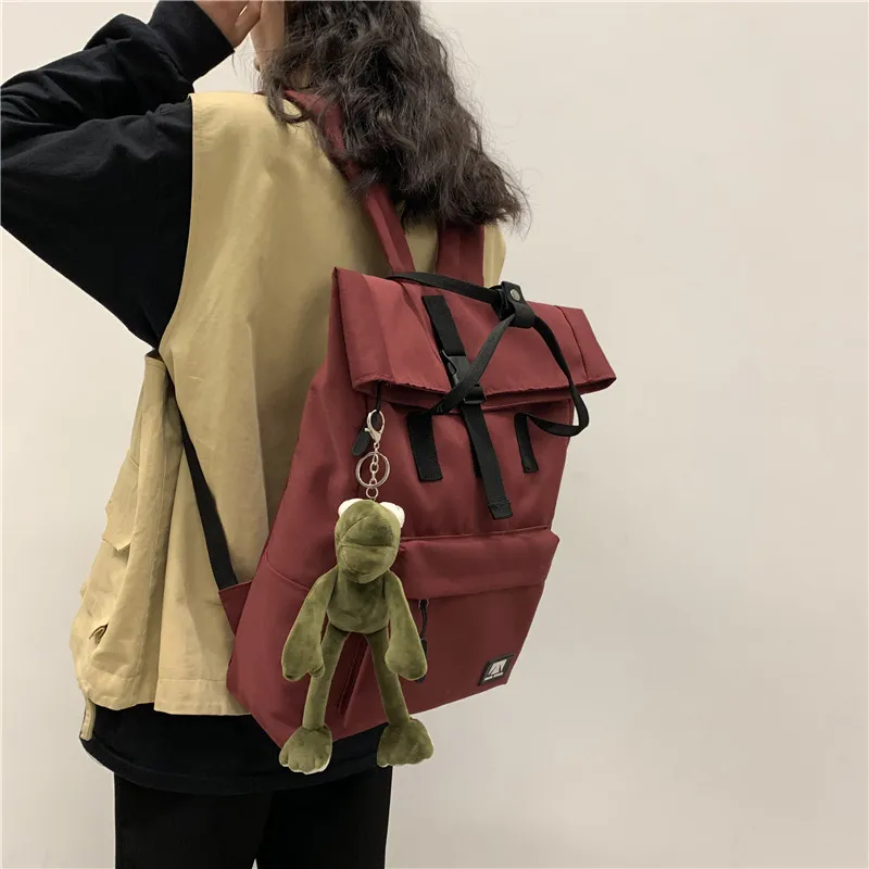 SWIMADE Oxford Backpack Regular Unisex Green/Red/Black/Gray-3