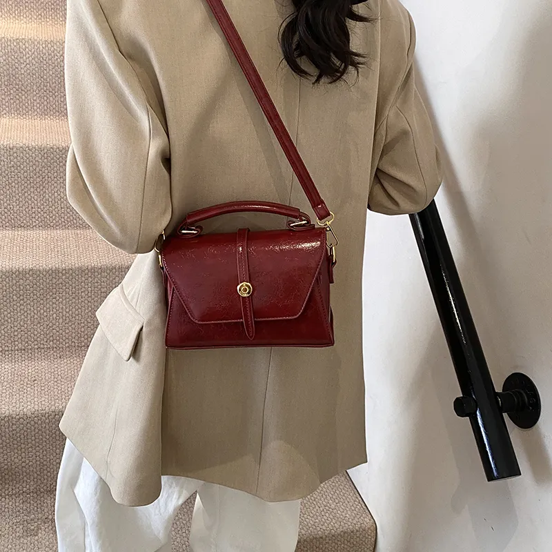 SWIMADE PU Handbag Women's White/Black/Red-19