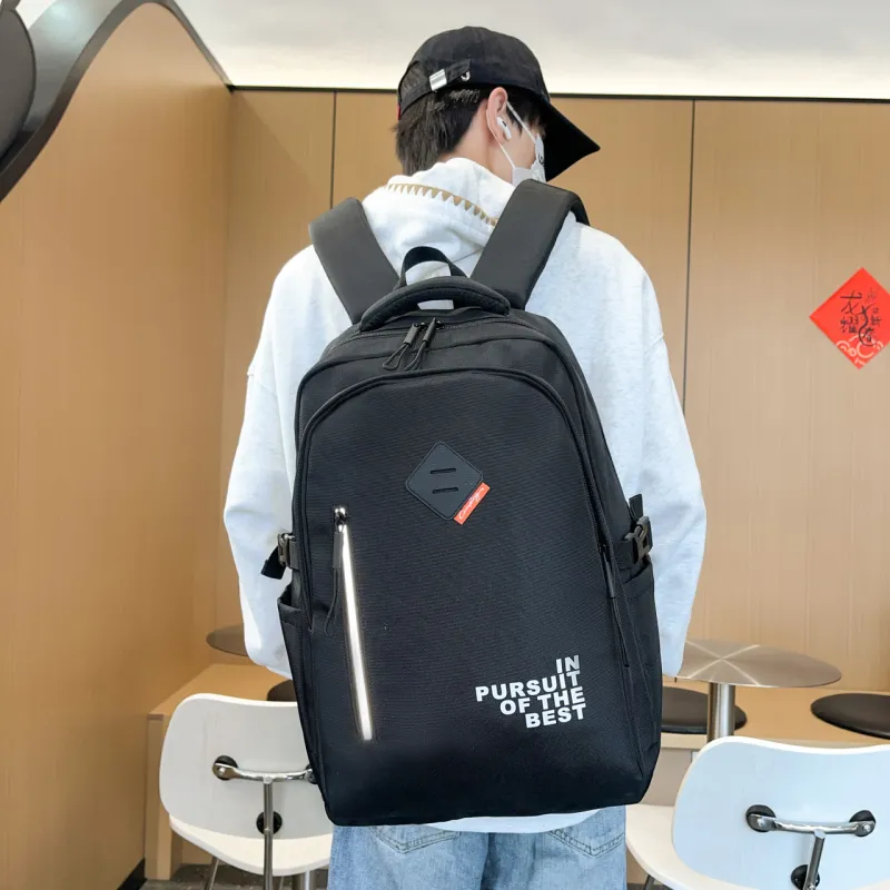 Duoluplo Doron Paul Nylon Backpack Men's White/Dark Gray/Black-16
