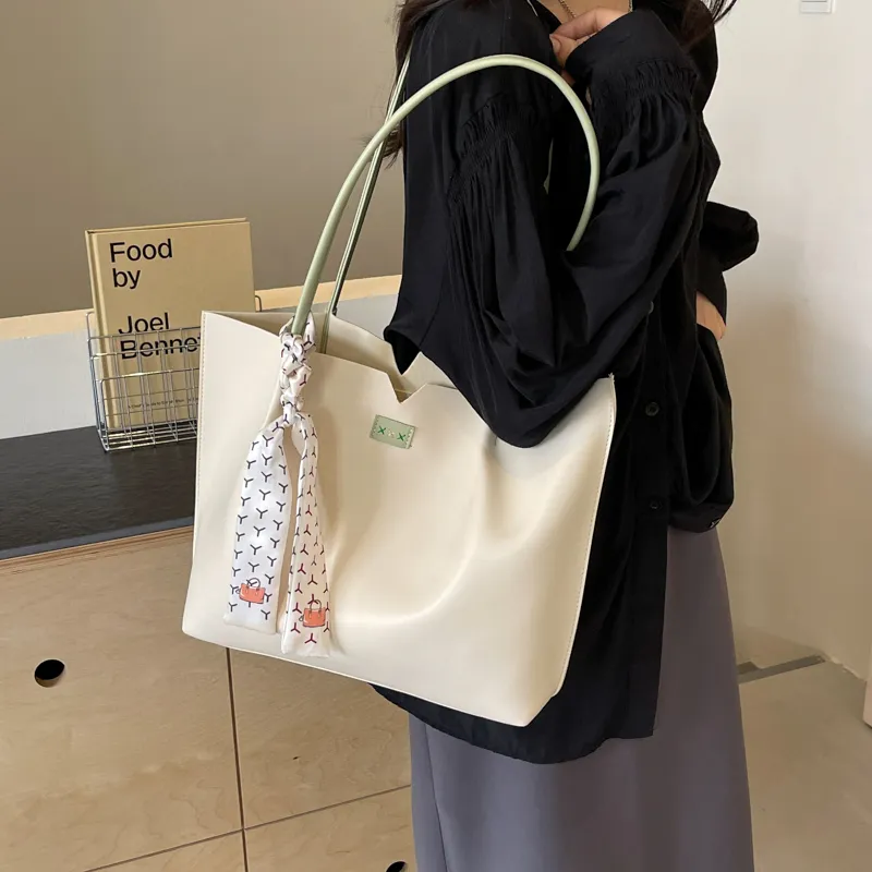 Duoluplo Doron Paul PU Tote Bag, Shopping Bag, Shoulder Bag Regular Women's Black/Khaki/Green/Pink-15