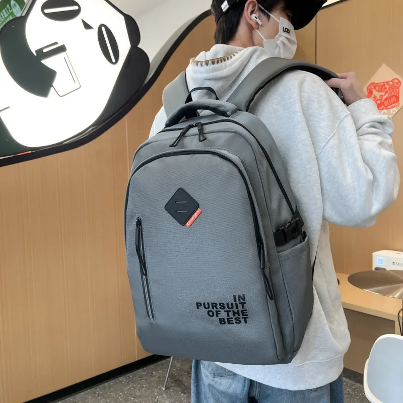 Duoluplo Doron Paul Nylon Backpack Men's White/Dark Gray/Black-9