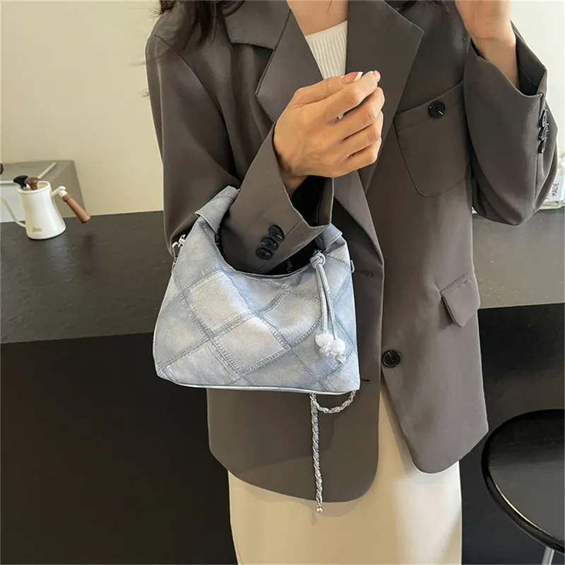 Duoluplo Doron Paul PU Shoulder Bag Women's Black/Blue/Pink/Coffee-8