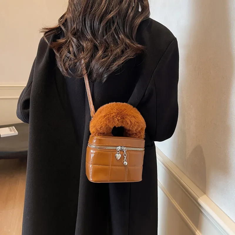 SWIMADE PU Portable Box Bag, Shoulder Bag, Crossbody Bag Women's Black/Coffee/Beige/Brown-19