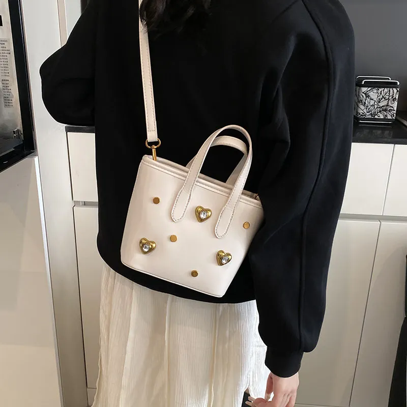 SWIMADE PU Crossbody One Shoulder Handbag Women's White/Silver/Black/Red/Coffee/Brown-3