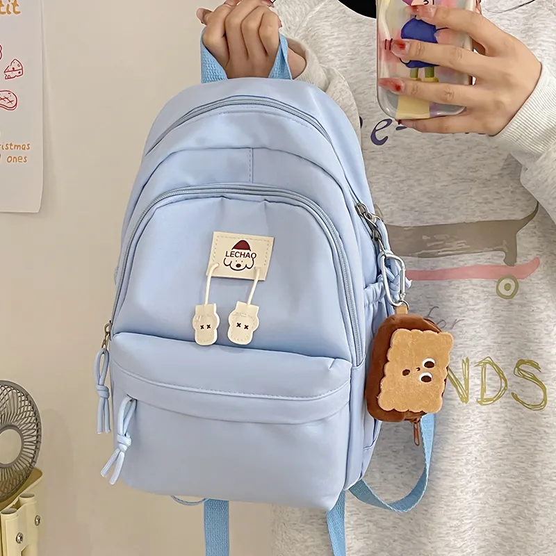SWIMADE Nylon Backpack Regular Unisex Solid Color-34
