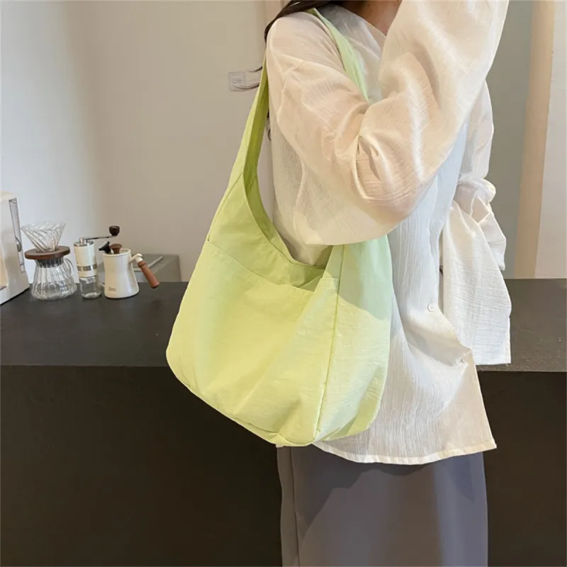 Duoluplo Doron Paul Nylon Fabric Shoulder Bag Regular Women's Black/Ecru/Yellow/Green/Pink/Blue/Light Green-30