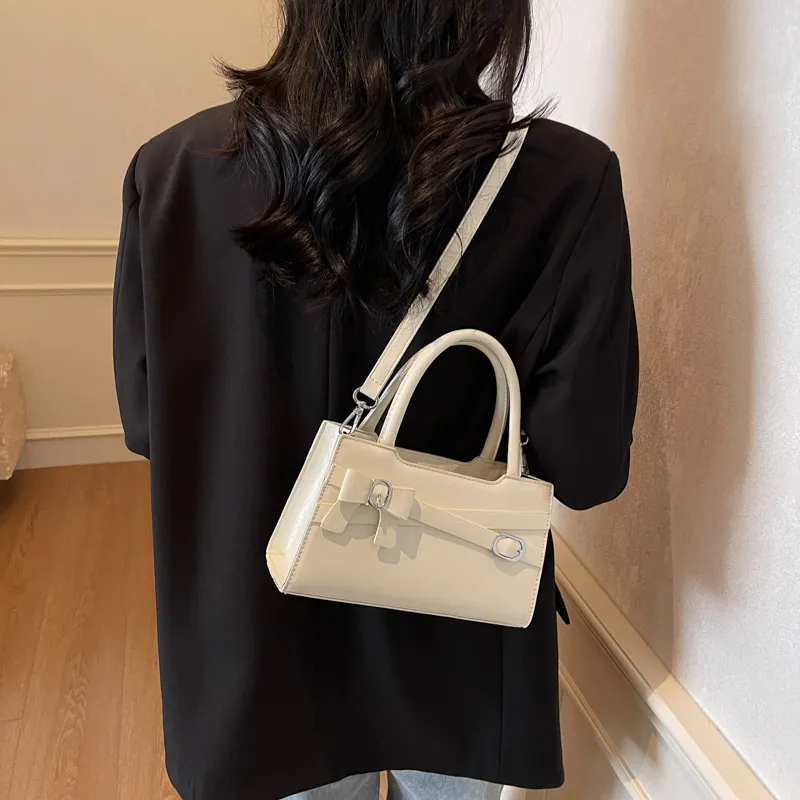 SWIMADE PU Handbag Women's White/Black/Blue/Pink-19