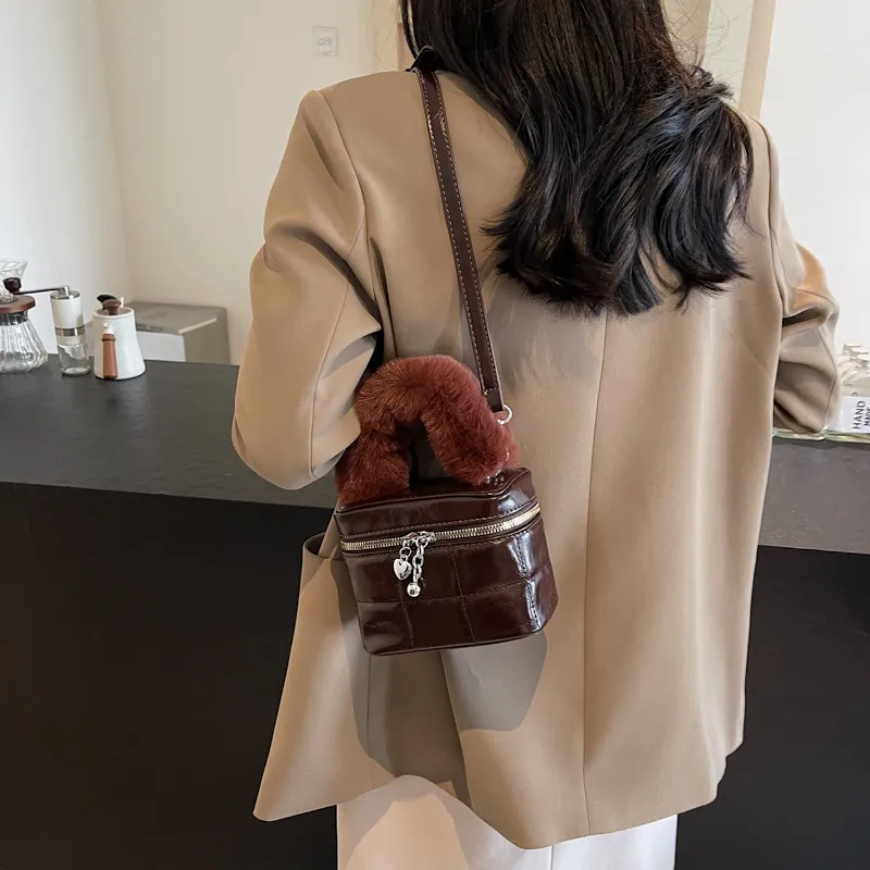 SWIMADE PU Portable Box Bag, Shoulder Bag, Crossbody Bag Women's Black/Coffee/Beige/Brown-6