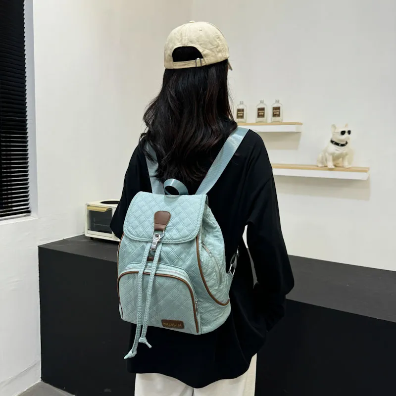 SWIMADE Oxford Backpack Women's Gray/Black/Pink/Peacock Blue/Yellow-25