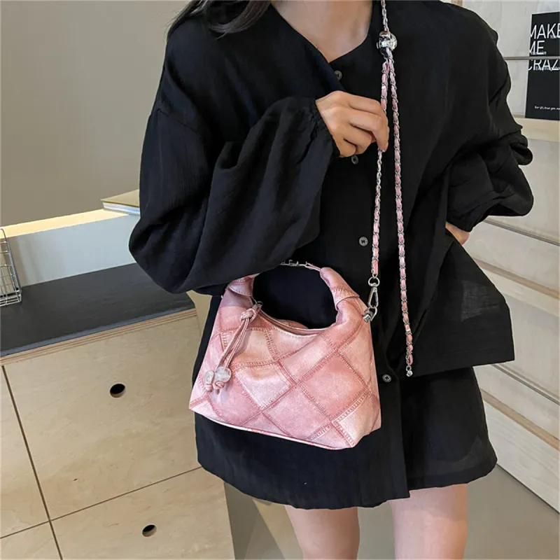 Duoluplo Doron Paul PU Shoulder Bag Women's Black/Blue/Pink/Coffee-19