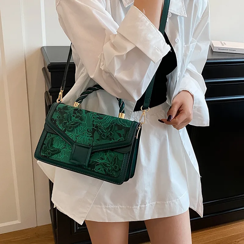 SWIMADE PU Handbag Women's White/Black/Pink/Red/Green-24