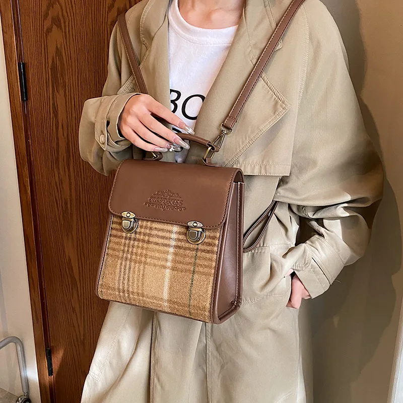 SWIMADE PU Crossbody Bag, Handbag, Backpack Regular Women's Coffee/Brown/Khaki-13