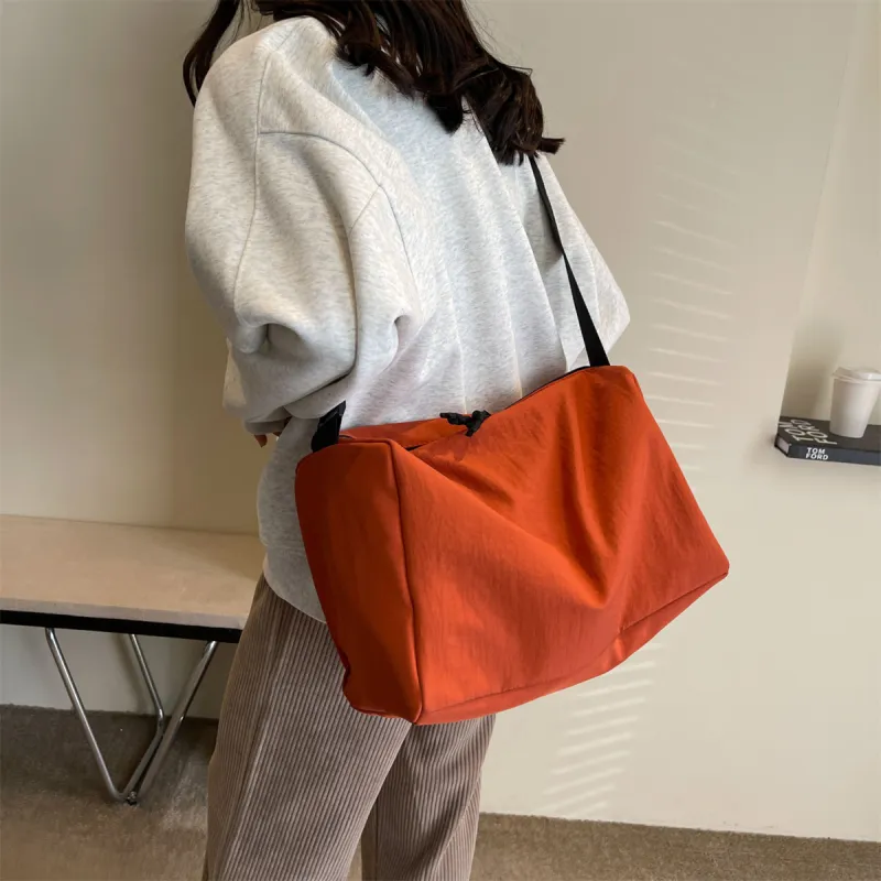Duoluplo Doron Paul Fabric Shoulder Bag, Crossbody Bag Women's Black/Khaki/Orange-24