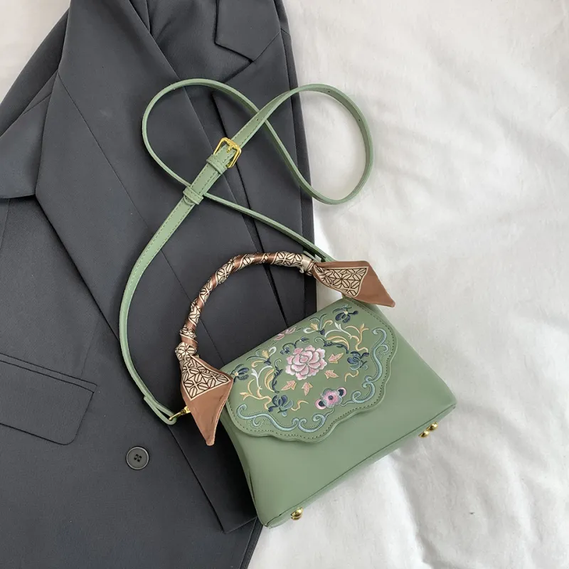 Duoluplo Doron Paul PU Handbag Women's Sea Blue/Beige Pink/Tea Green/Black/Khaki-15