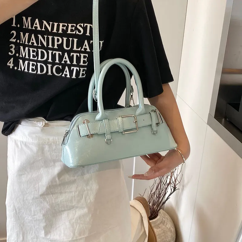 SWIMADE PU One Shoulder Handbags Women's White/Black/Yellow/Blue/Pink-19