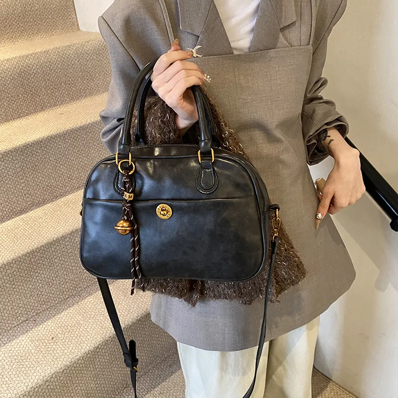 SWIMADE PU Handbag Regular Women's Black/Coffee/Brown-2