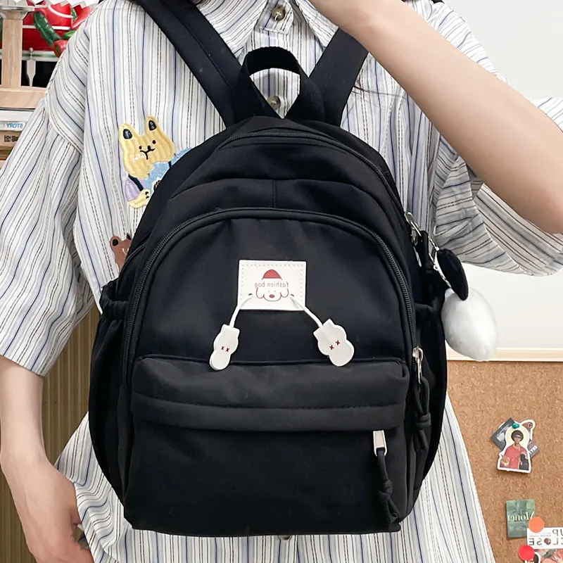 SWIMADE Nylon Backpack Regular Women's White/Black/Yellow/Blue-9