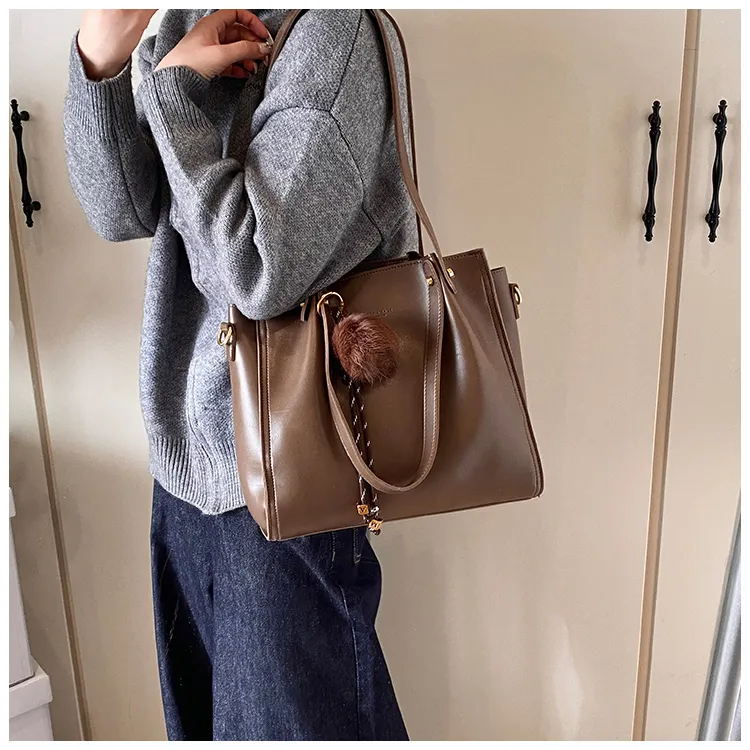 SWIMADE PU Shoulder Bag Women's Black/Coffee/Mocha-18