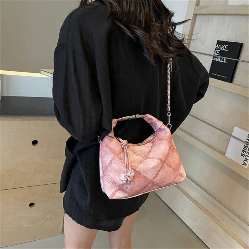 Duoluplo Doron Paul PU Shoulder Bag Women's Black/Blue/Pink/Coffee-20