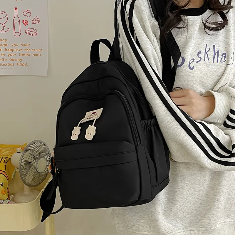 SWIMADE Nylon Backpack Regular Unisex Solid Color-10