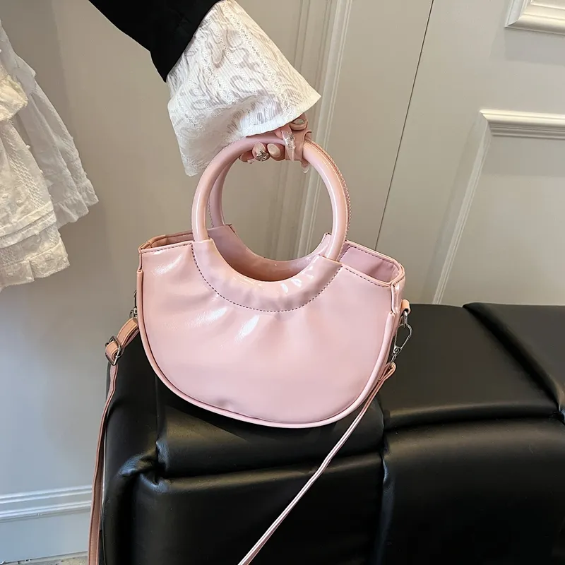 SWIMADE PU Handbag Regular Women's Ecru/Silver/Black/Khaki/Pink-8