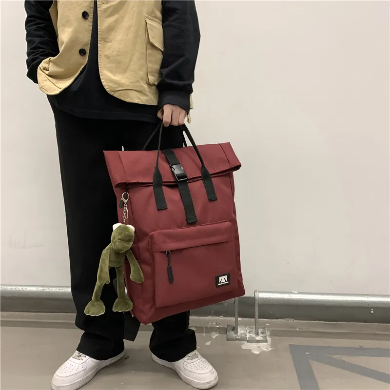 SWIMADE Oxford Backpack Regular Unisex Green/Red/Black/Gray-5