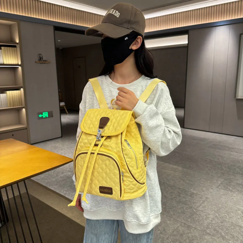SWIMADE Oxford Backpack Women's Gray/Black/Pink/Peacock Blue/Yellow-30