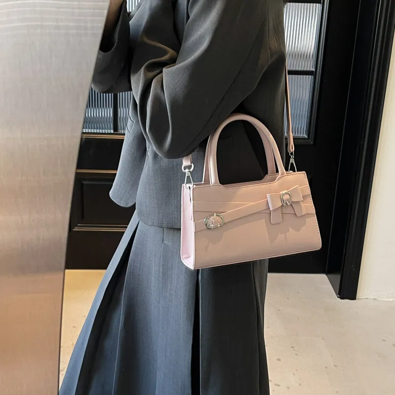 SWIMADE PU Handbag Women's White/Black/Blue/Pink-4