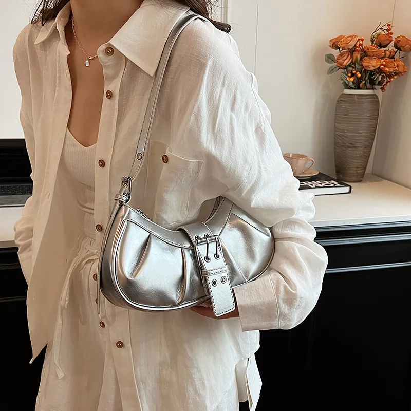 SWIMADE PU Shoulder Bag, Crossbody Bag Women's Red/Black/Silver/Ecru-13