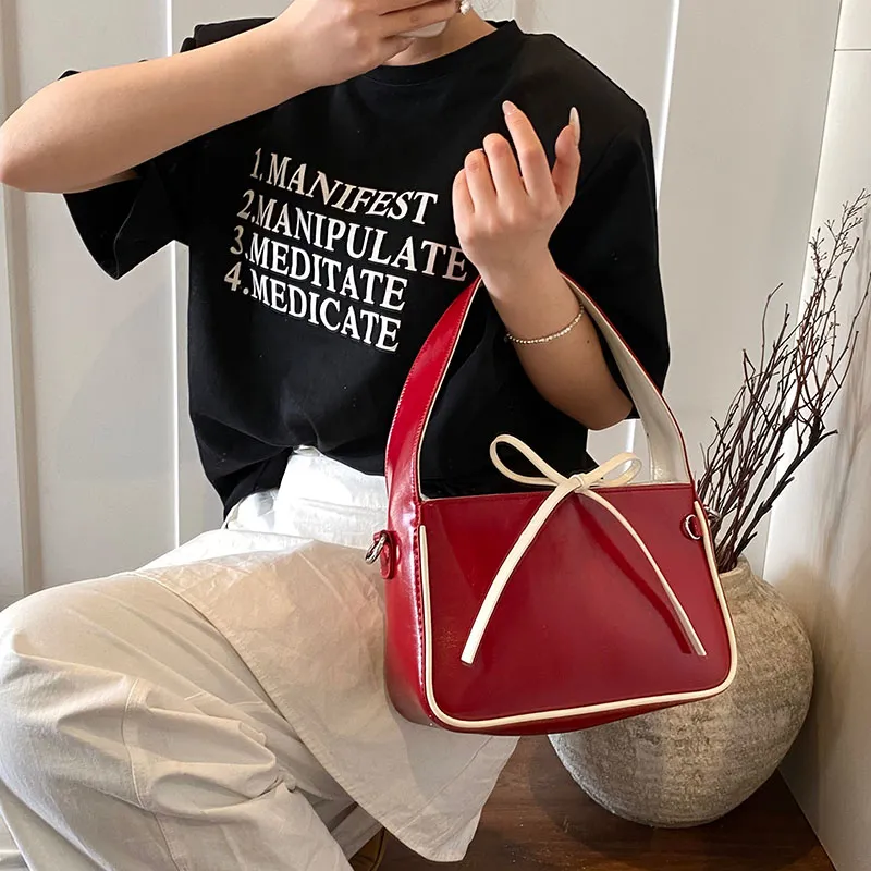 SWIMADE PU Handbag Women's White/Black/Red/Blue-18