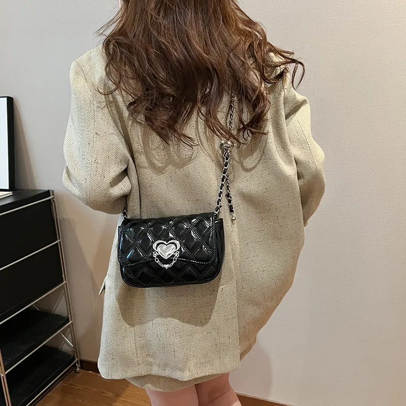 Duoluplo Doron Paul Trendy Versatile Crossbody Bag Regular Women's White/Silver/Black/Burgundy-25