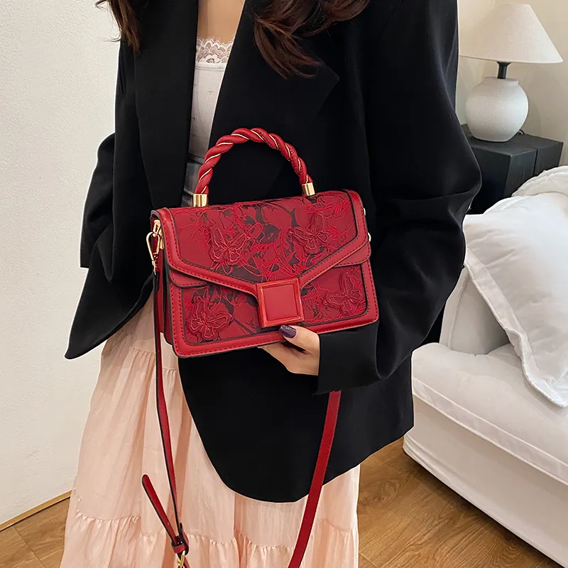 SWIMADE PU Handbag Women's White/Black/Pink/Red/Green-29