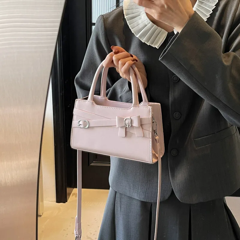 SWIMADE PU Handbag Women's White/Black/Blue/Pink-1