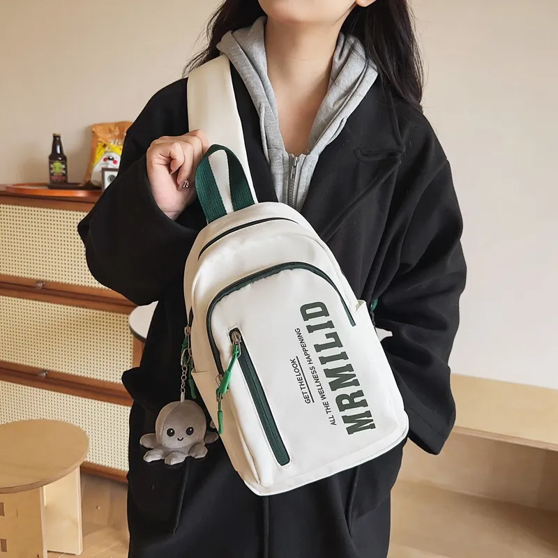 Duoluplo Doron Paul Nylon Backpack Regular Unisex Black/White, Red/White, Blue/White, Green/White-13