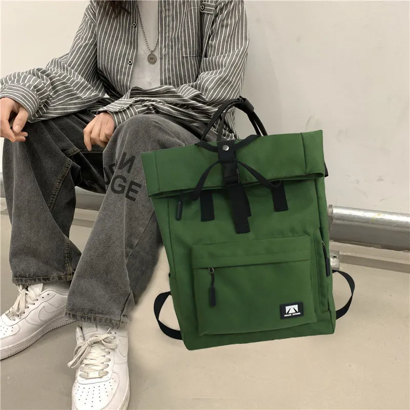 SWIMADE Oxford Backpack Regular Unisex Green/Red/Black/Gray-8