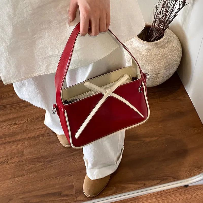 SWIMADE PU Handbag Women's White/Black/Red/Blue-16