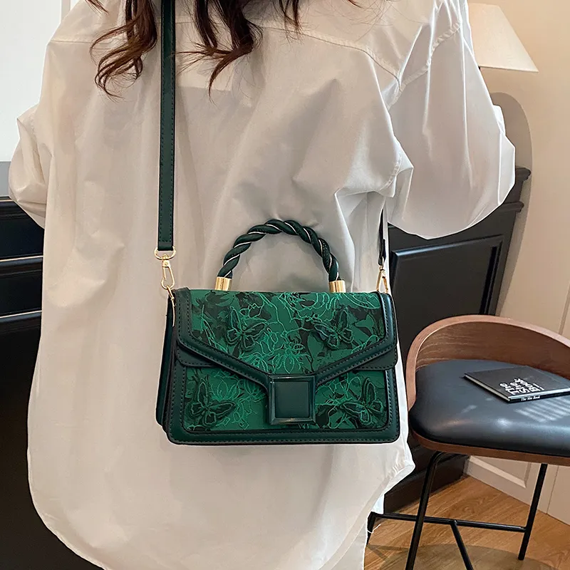 SWIMADE PU Handbag Women's White/Black/Pink/Red/Green-25