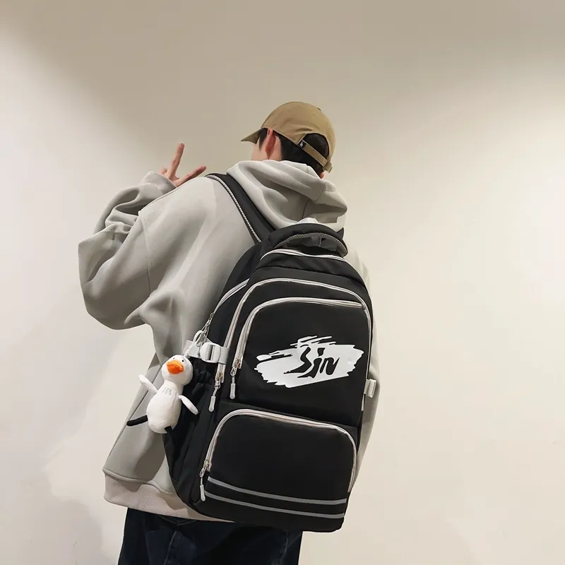 SWIMADE Nylon Backpack Regular Black/White Red/Red/Blue/Green-8