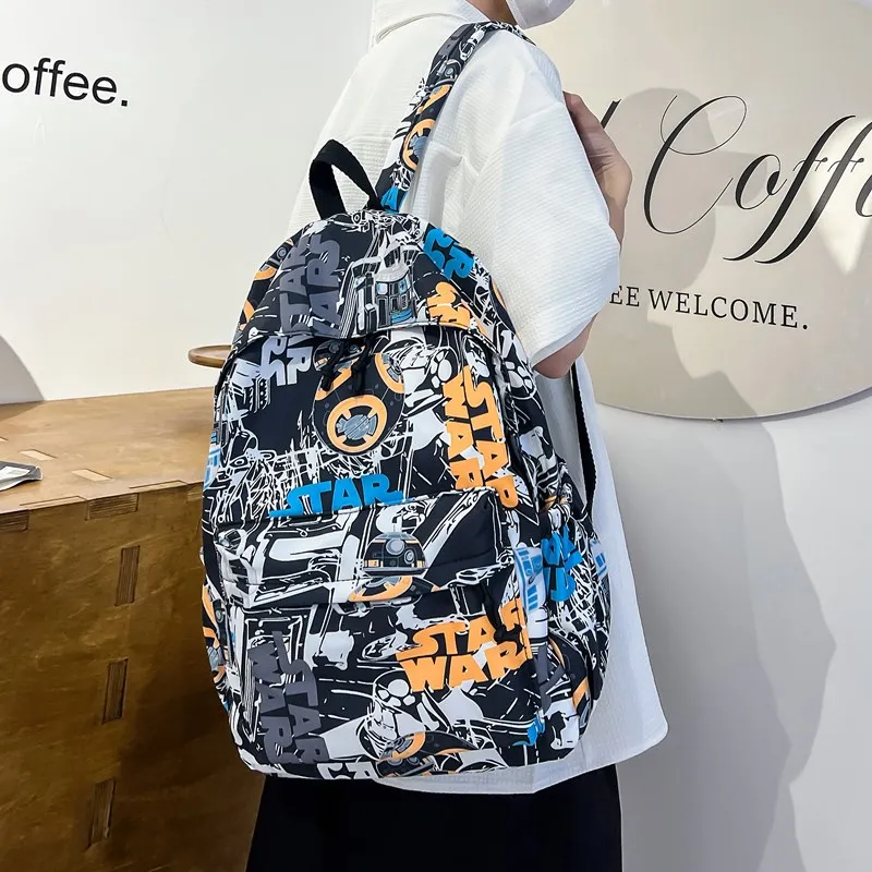 SWIMADE Nylon Backpack Unisex White Green Blue/White Orange/Black White/Black Orange/White Black-11