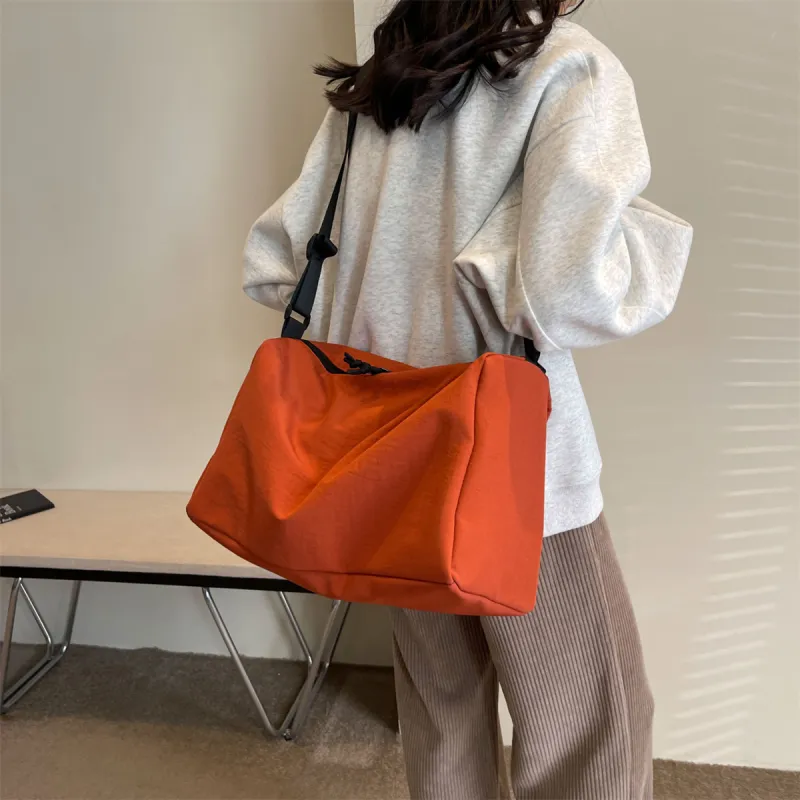 Duoluplo Doron Paul Fabric Shoulder Bag, Crossbody Bag Women's Black/Khaki/Orange-20