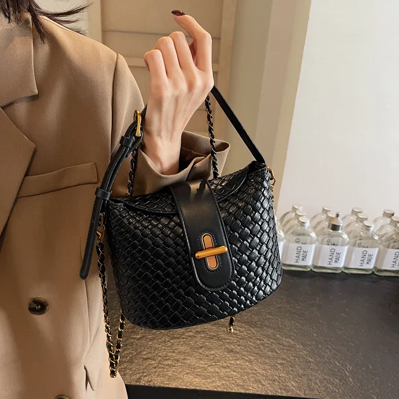 SWIMADE PU Crossbody Handbag Regular Women's White/Black-12
