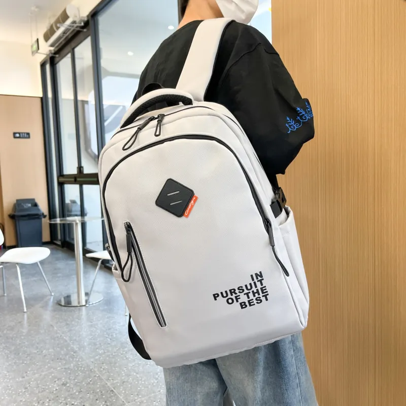 Duoluplo Doron Paul Nylon Backpack Men's White/Dark Gray/Black-5