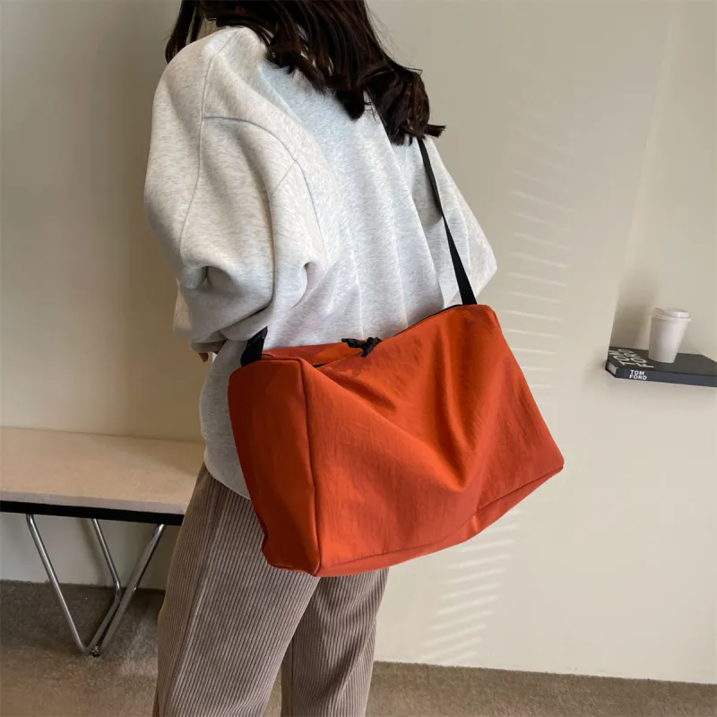 Duoluplo Doron Paul Fabric Shoulder Bag, Crossbody Bag Women's Black/Khaki/Orange-26