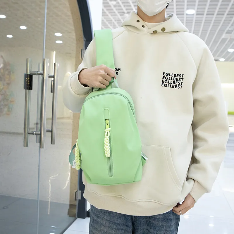 SWIMADE Nylon Shoulder Bag, Crossbody Bag, Sling Bag Regular Women's Ecru/Pink/Light Green/Black-13