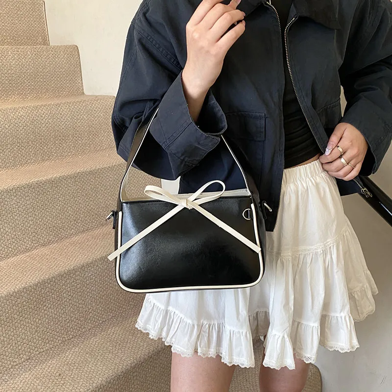 SWIMADE PU Handbag Women's White/Black/Red/Blue-11