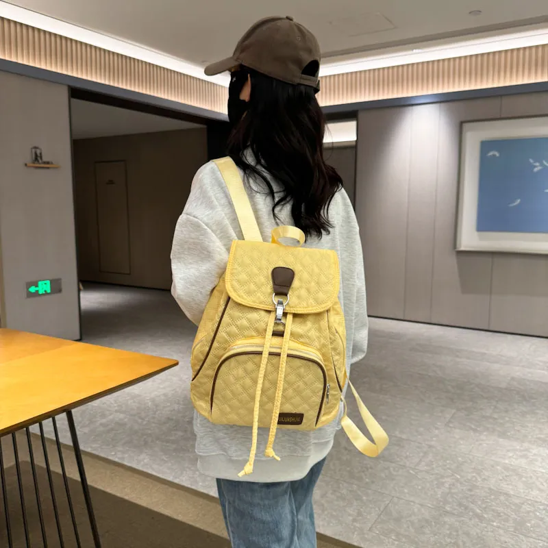 SWIMADE Oxford Backpack Women's Gray/Black/Pink/Peacock Blue/Yellow-31